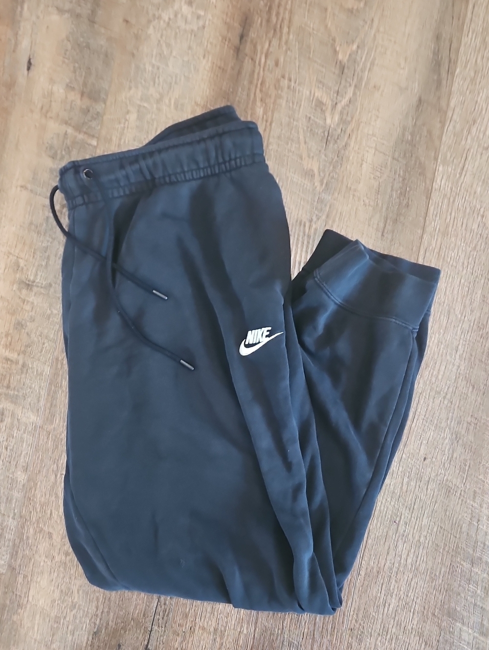 Nike Black Jogger Pants with White Swoosh